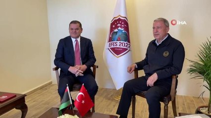 Milli Savunma Bakanı Akar, Libya Başbakanı ve Savunma Bakanı Dibeybe ile görüştü