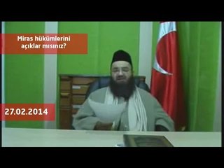 Cübbeli Ahmet Hoca - Miras hükümlerini açıklar mısınız?