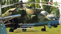 Helikopter Rusia Hancurkan Kendaraan Lapis Baja Ukraina