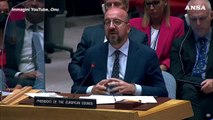 Michel parla all'Onu, l'ambasciatore russo lascia la sala