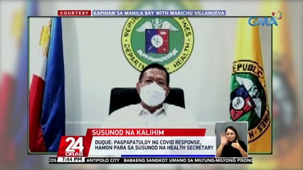 Duque: may mga pinagpipilian na para maging susunod na DOH secretary | 24 Oras