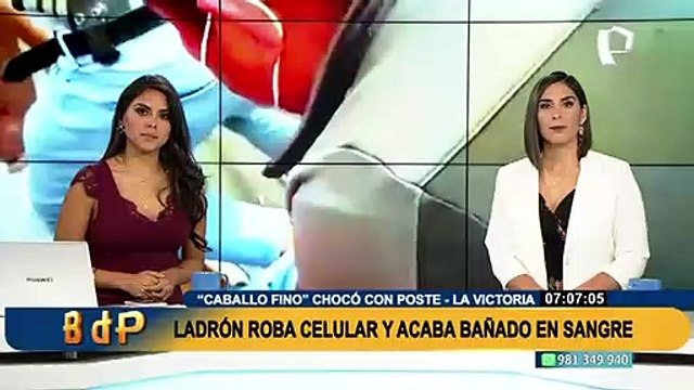 La Victoria: ladrón roba celular pero al huir choca contra poste y es detenido