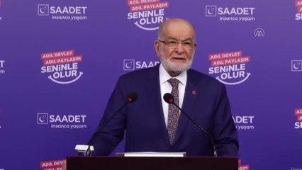 Saadet Partisi Genel Başkanı Karamollaoğlu, ekonomi gündemini değerlendirdi