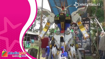 Robot Gundam dari Kayu Karya Warga Subang
