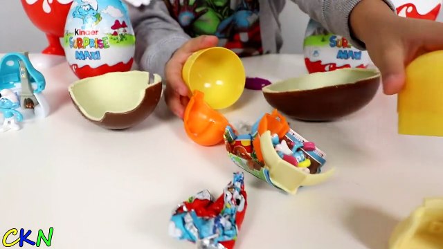 Smurfs Chocolate Kinder Surprise Eggs Opening With Ckn Toys