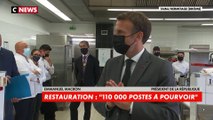 Emmanuel Macron : «Nous avons, dans le secteur de la restauration, environ 110.000 offres d'emploi à pourvoir»