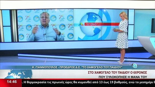 Ο Πρόεδρος Δ.Σ. του «Χαμόγελο του παιδιού» , Κ.Γιαννόπουλος,στο δελτίο του Star