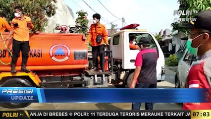 Kendalikan Covid-19, Polsek Tarumajaya Gelar Apel Bersama