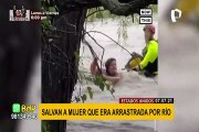 EEUU: rescatan a mujer arrastrada por río desbordado tras inundaciones en Texas