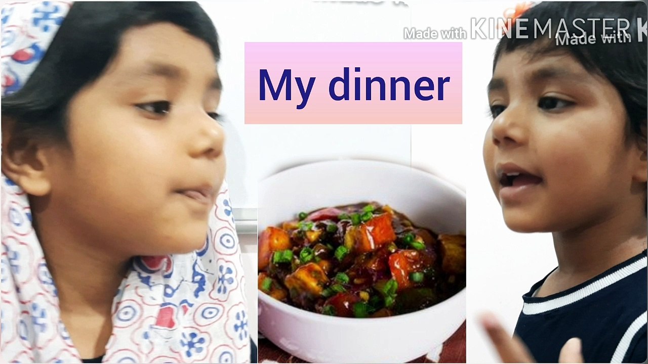 Little girl and dinner