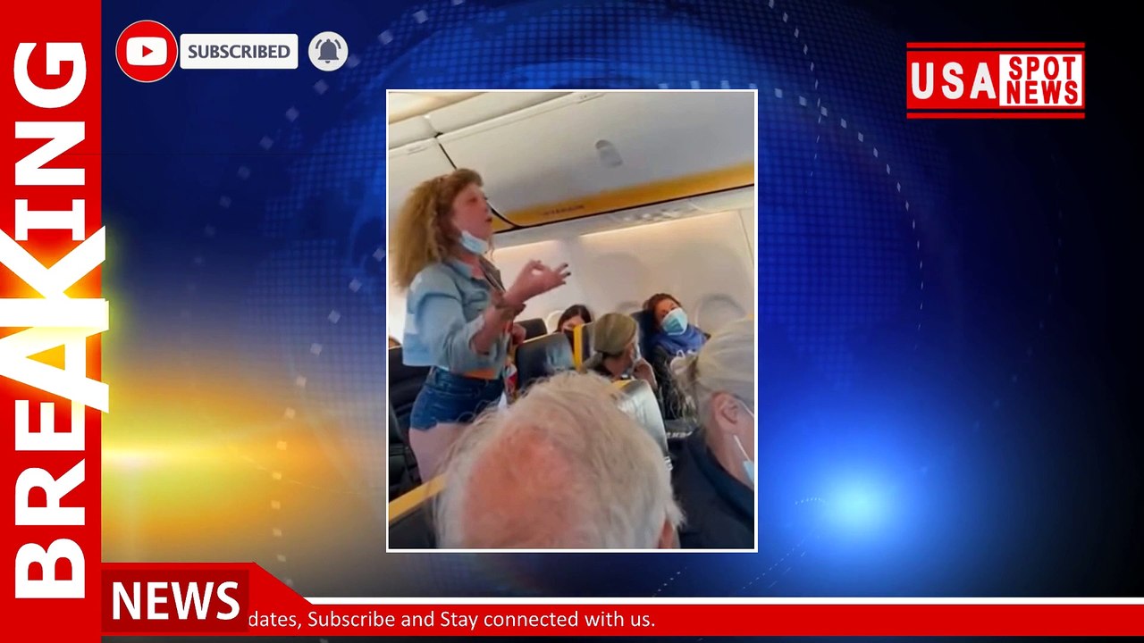 Irate woman spits on, kicks passengers in airplane face mask meltdown