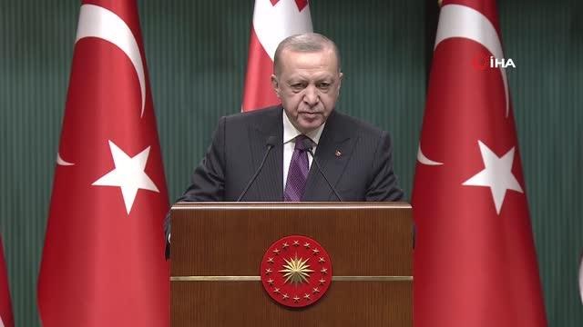 Cumhurbaşkanı Erdoğan: Azerbaycan-Gürcistan-Ermenistan, böyle bir üçlü iş birliği veya Türkiye-Azerbaycan-Gürcistan iş birliği, bütün bunlara...