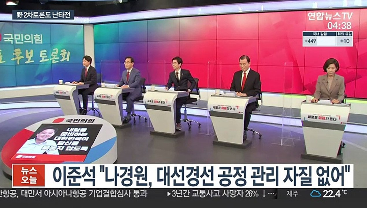 野 당권주자 2차 TV토론…통합·계파 '난타전'