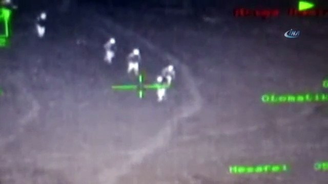 Teröristlerin indirilme anı kamerada