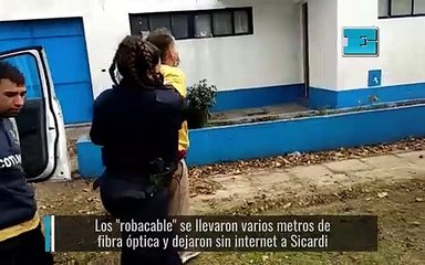 Los "robacable" se llevaron varios metros de fibra óptica y dejaron sin internet a Sicardi