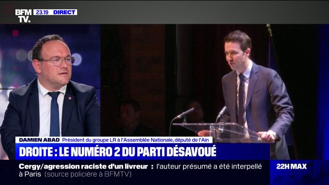 Pour Damien Abad, Les Républicains ne doivent envisager aucune alliance ni de près ni de loin avec le Rassemblement national