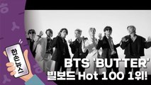 [15초뉴스] BTS 또 해냈다...'버터' 빌보드 핫100 1위 / YTN