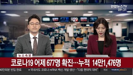 [속보] 코로나19 어제 677명 확진…누적 14만1,476명