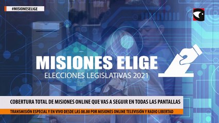 El domingo #MisionesElige: cobertura total de Misiones Online que vas a seguir en todas las pantallas