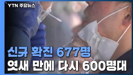 엿새만에 다시 600명대...신규 확진 677명 / YTN