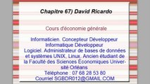 Cours d'économie générale. Chapitre 67) David Ricardo