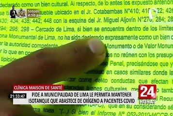 Clínica Maison de Santé podría quedarse sin lugar para hacer funcionar isotanque de oxígeno