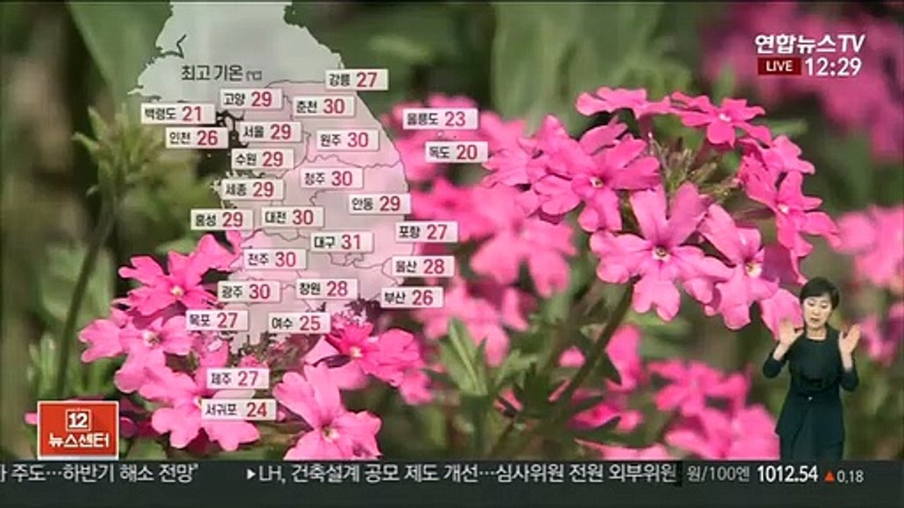 [날씨] 한낮 30도 안팎 더위…일부 내륙 소나기