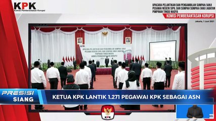 Pelantikan Pegawai KPK Menjadi ASN Disiarkan Secara Virtual