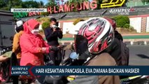 Peringati Hari Kesaktian Pancasila, Eva Dwiana Berbagi Masker