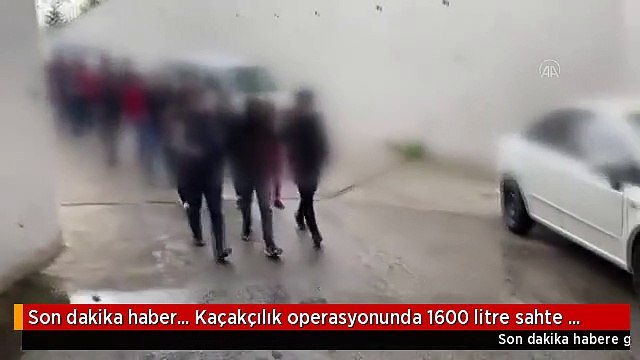 Son dakika haber... Kaçakçılık operasyonunda 1600 litre sahte alkollü içki ele geçirildi