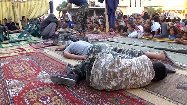 Cerablus sokakları ÖSO'nun tiyatro oyununa 'sahne' oldu