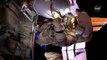 Cosmonauts conduct spacewalk from the ISS
