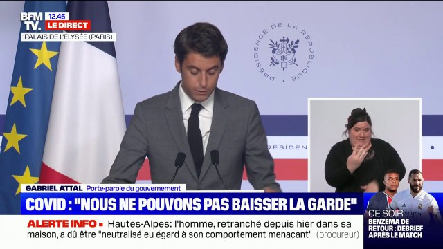 Covid: Selon Gabriel Attal, des signaux d'alerte se font jour dans certains territoires