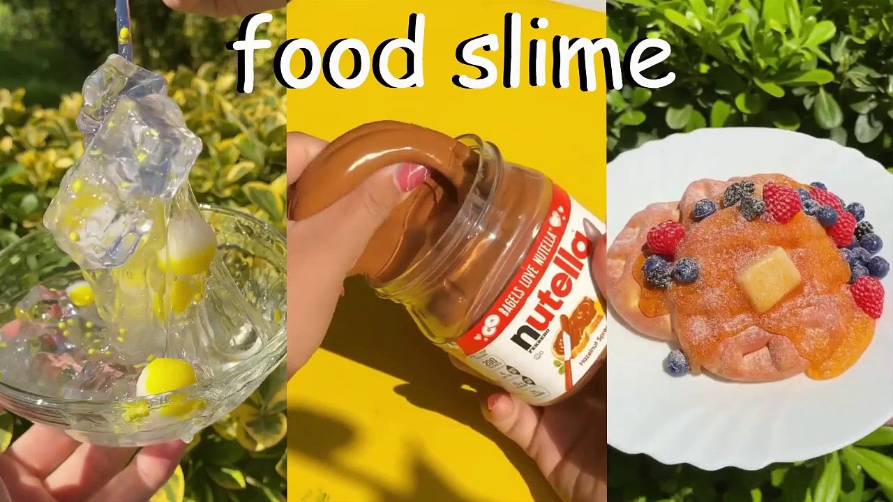 Satisfying Food Slime Compilation, Cute Slime TikTok Compilation of the  Year, Relaxing Slime Asmr