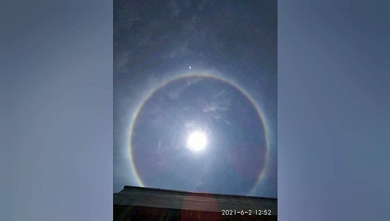 AMAZING  RING FORMATION AROUND SUN/ Dont miss to watch  /wihufamily