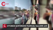 Trafikte yolcu otobüsü şoförüne paspaslı saldırı