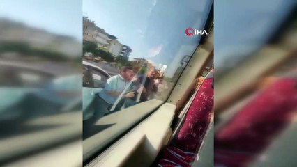Yolcu otobüsü şoförüne paspaslı saldırı kamerada