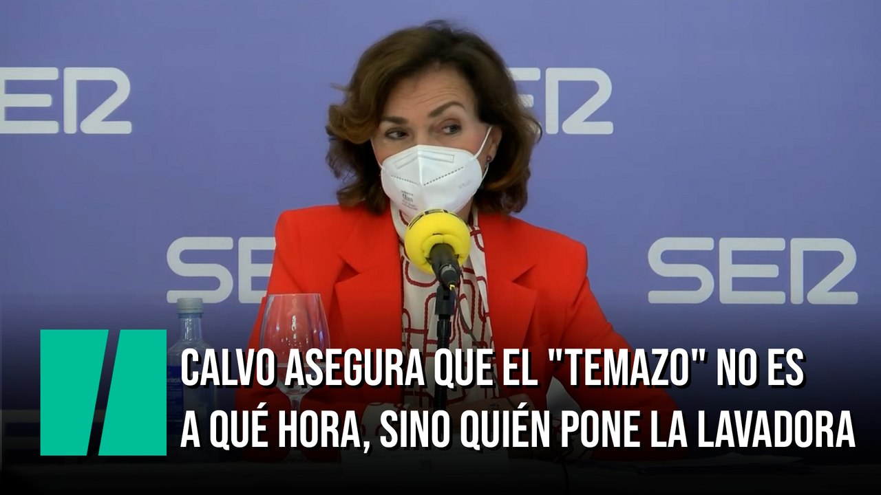 Calvo asegura que el "temazo" no es a qué hora se pone la lavadora, sino quién la pone y quién plancha