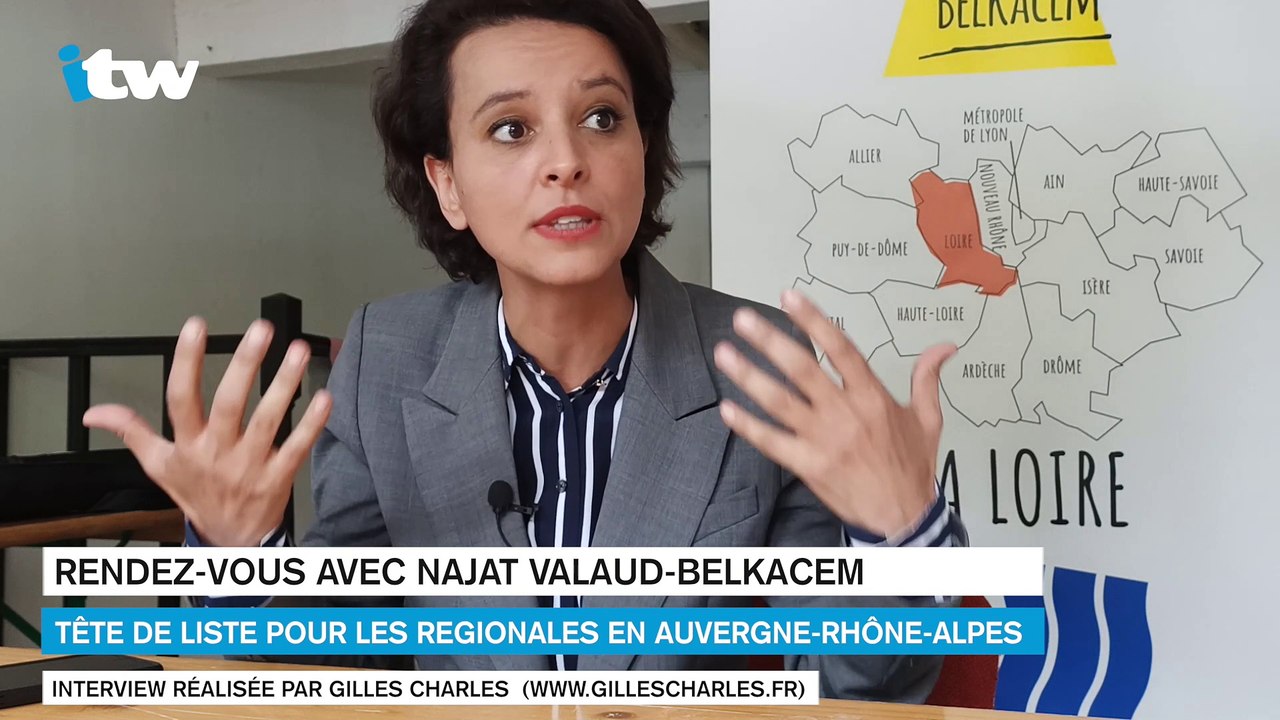"Rendez-vous avec" Najat Vallaud-Belkacem, tête de liste "L'Alternative en Auvergne-Rhône-Alpes"
