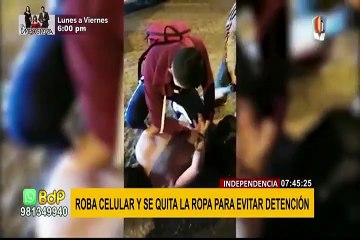 Ladrón se desnuda para evitar detención policial