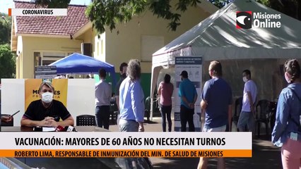 Vacunación: mayores de 60 años no necesitan turnos