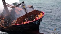 غرقٌ بعد الحريق.. سفينة حاويات تغوص في عرض مياه سريلانكا بعد اشتعالها قرابة أسبوعين