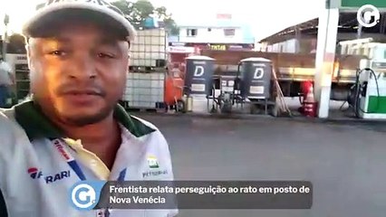 Frentista relata perseguição ao rato em posto de Nova Venécia