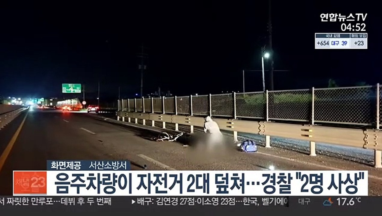 음주 차량이 자전거 2대 덮쳐…경찰 "2명 사상"