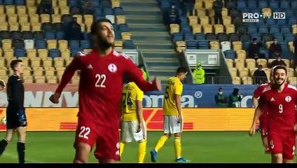 international friendly 2021 romania - georgia football match second half