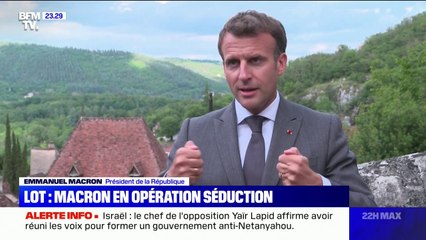 Emmanuel Macron en opération séduction dans le Lot
