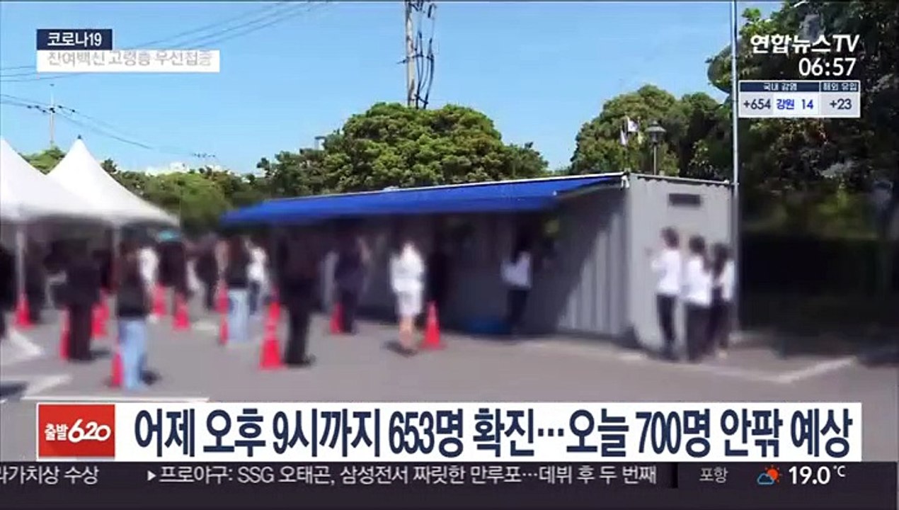 어제 오후 9시까지 653명 확진…오늘 700명 안팎 예상