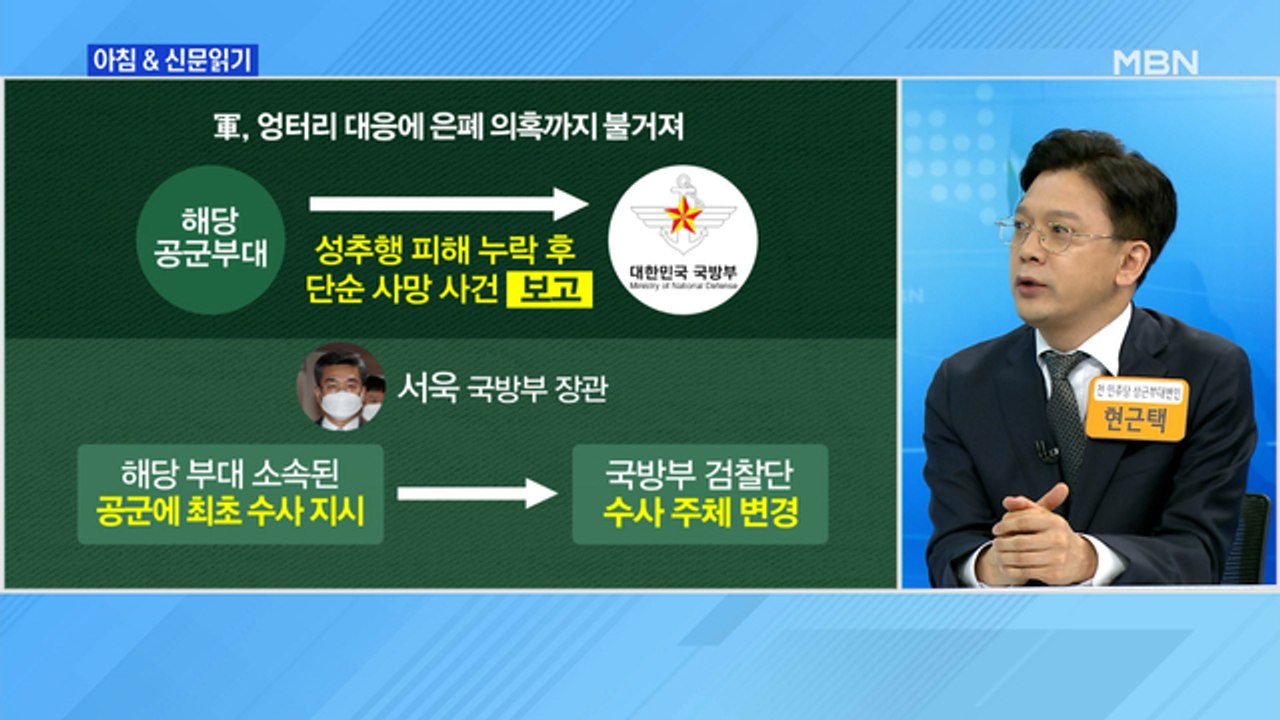 신문브리핑4 "공군, 부사관 성추행 피해 쏙 빼고…국방부에 '단순 변사'로 보고했다"...