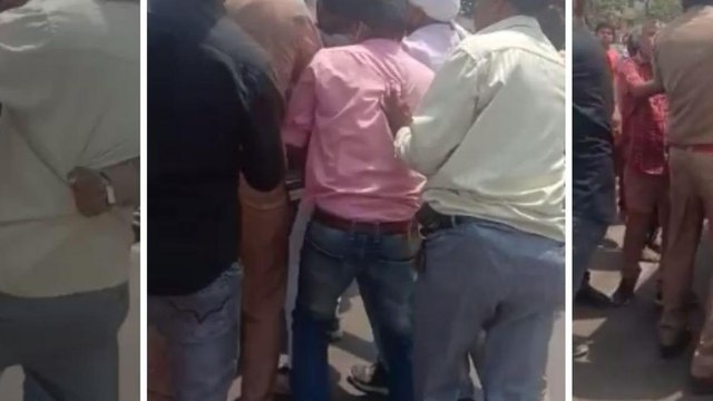 Police helpless in front of BJP leader,History-sheeter flew