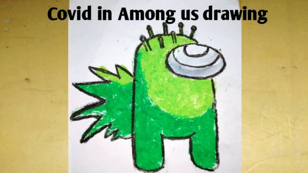 Covid in Among us drawing